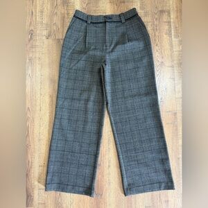 NWT!! BAGATELLE Elegant Charcoal Plaid women’s Dress Pants zs 8